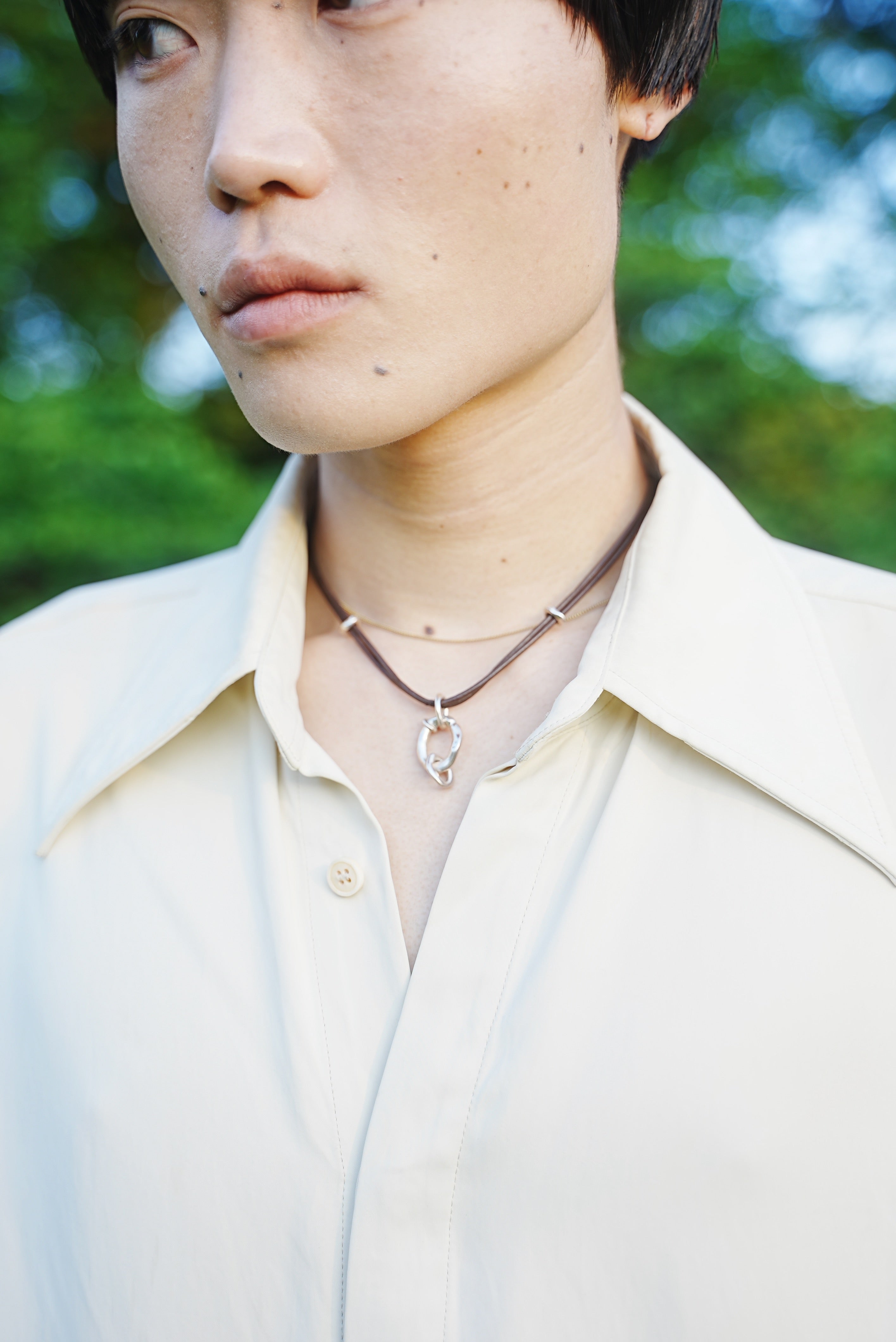 STRONG LOTUS SILVER NECKLACE OUR's ネックレス