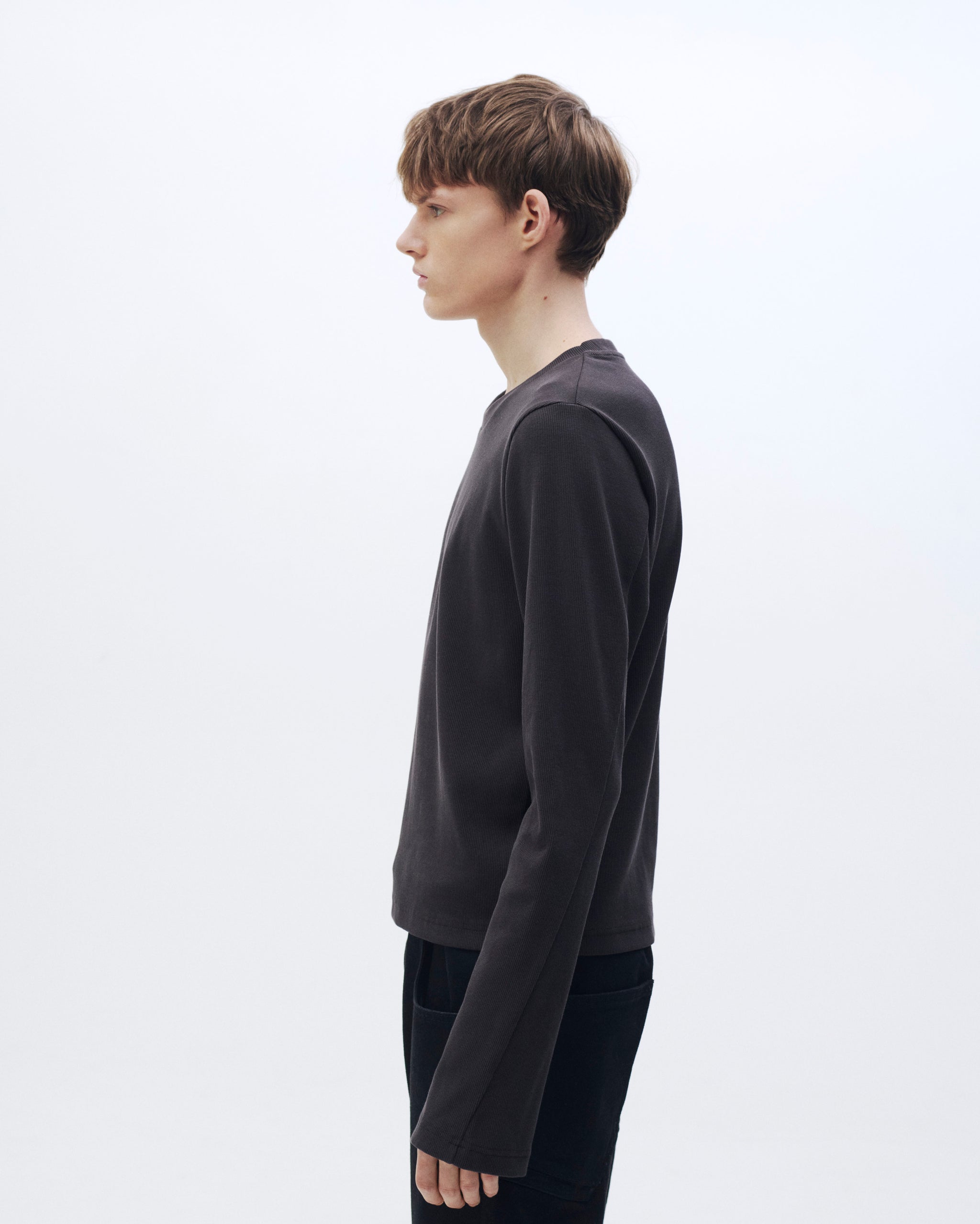STRONG RIB T LONG GRAY