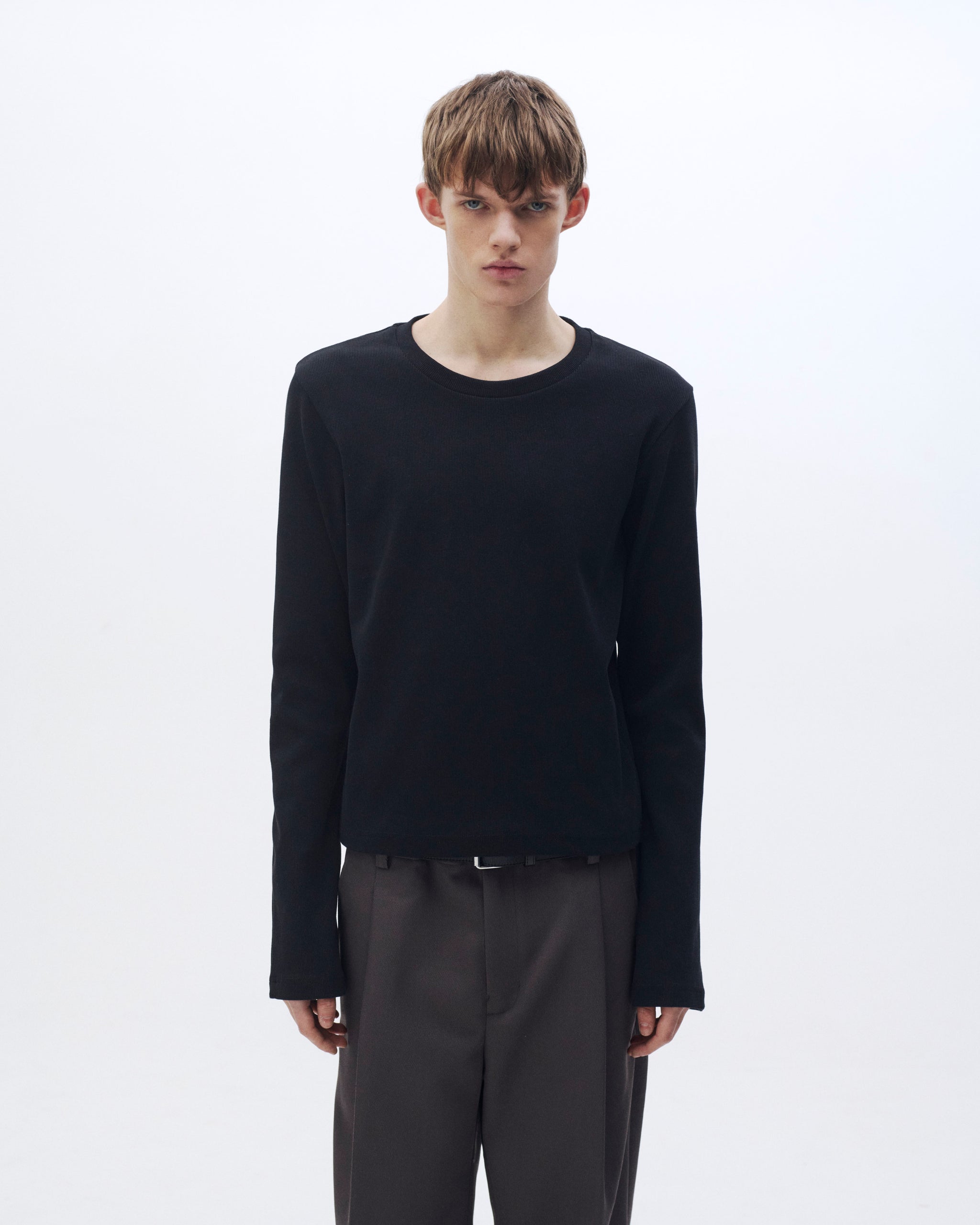 STRONG RIB T LONG BLACK sサイズ　ours モード　短丈 STRONG RIB T LONG BLACK