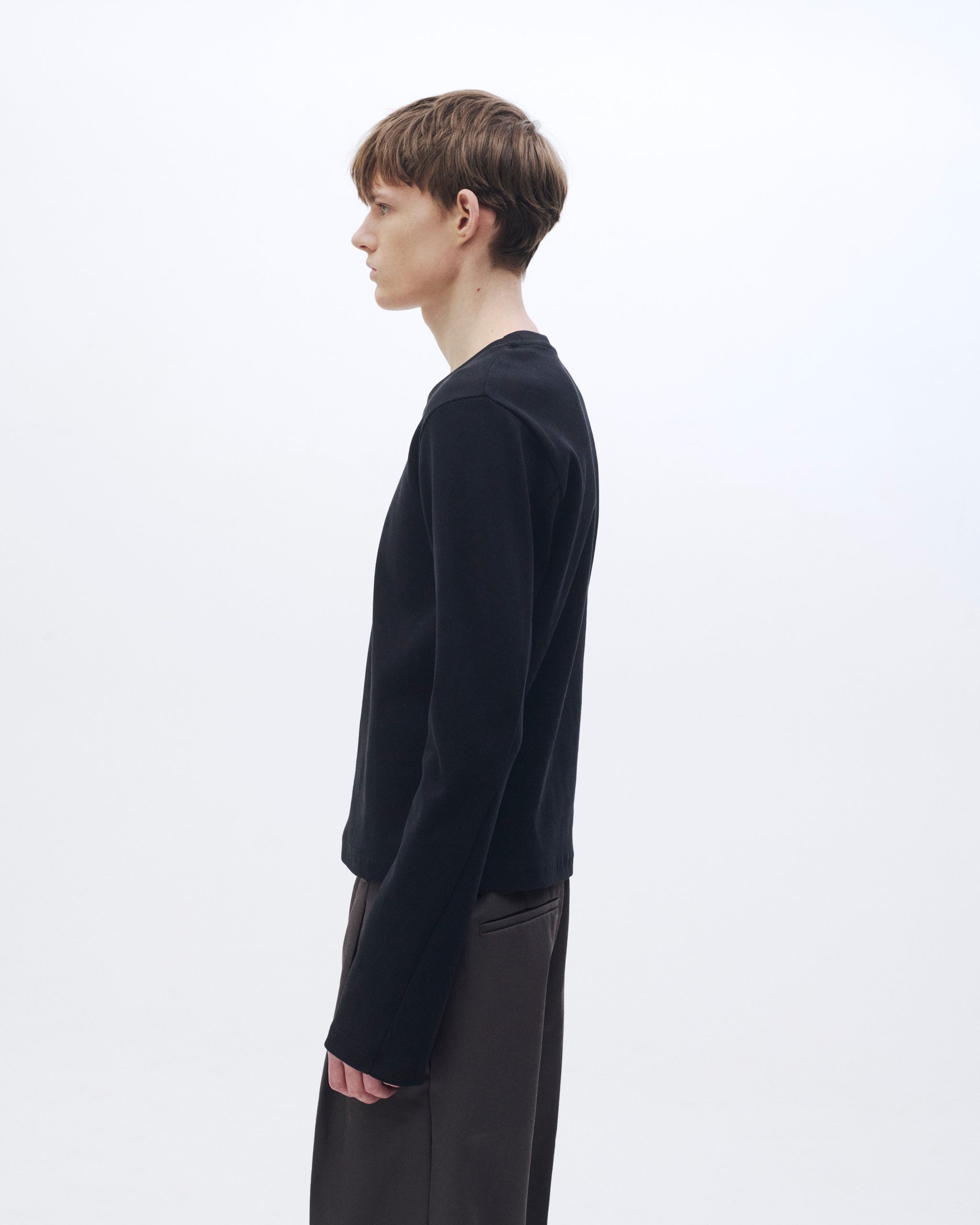 STRONG RIB T LONG BLACK